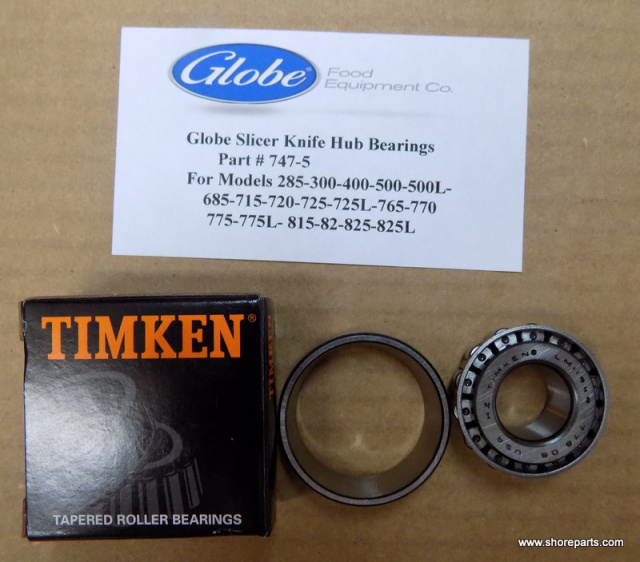 Globe Slicer Knife Plate Bearing Set Cup & Cone Part # 747-5 Two Required Sold by The Each 
